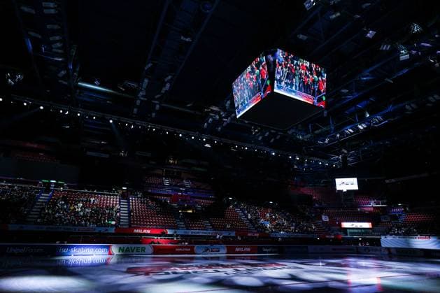A general view inside the arena during Day Three ISU Short Track World Tour 6 Milan at Unipol Forum  Copyright: xFabrizioxCarabelli IPAxSportx xipa-agency.netx xx IPA_54247159 IPA_Agency_IPA54247159