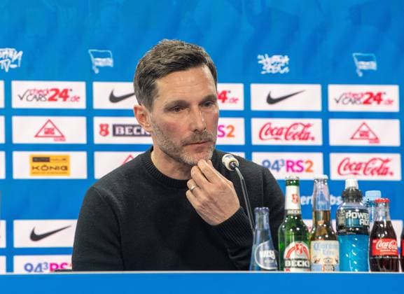 Soccer, Men, Season 2024 25, 2 Bundesliga, Hertha BSC, Press conference for the presentation of the new coach Stefan Leitl, in the picture coach Stefan Leitl Hertha BSC , 18 02 2025, Copyright: xSebastianxRäppold MatthiasxKochx