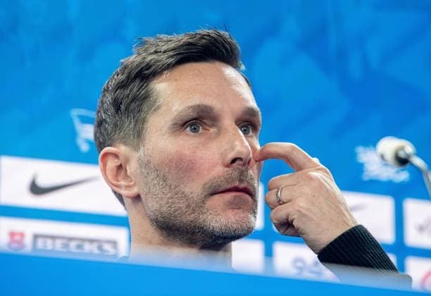 Soccer, Men, Season 2024 25, 2 Bundesliga, Hertha BSC, Press conference for the presentation of the new coach Stefan Leitl, in the picture coach Stefan Leitl Hertha BSC , 18 02 2025, Copyright: xSebastianxRäppold MatthiasxKochx