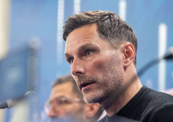 Soccer, Men, Season 2024 25, 2 Bundesliga, Hertha BSC, Press conference for the presentation of the new coach Stefan Leitl, in the picture coach Stefan Leitl Hertha BSC , 18 02 2025, Copyright: xSebastianxRäppold MatthiasxKochx
