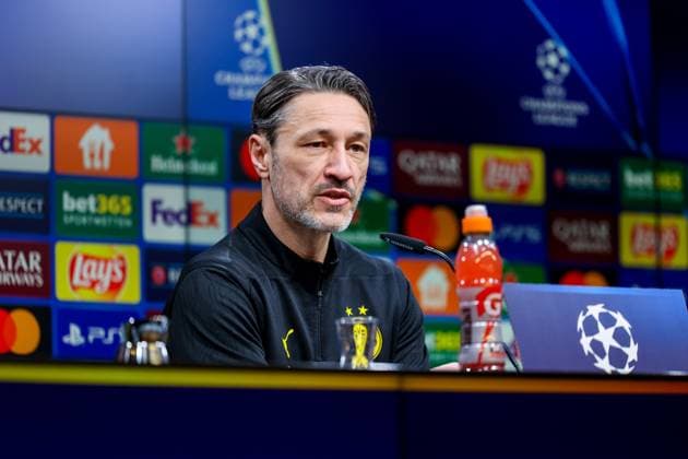18 02 2025, Press conference for the UEFA Champions League match between Borussia Dortmund and Sporting Lisbon, Coach Niko Kovac Borussia Dortmund speaks to the journalists, Dortmund Signal Iduna Park NRW Germany xRHR PHOTO ENx Copyright: DennisxEwert RHR-FOTOx RHR-FOTO DE