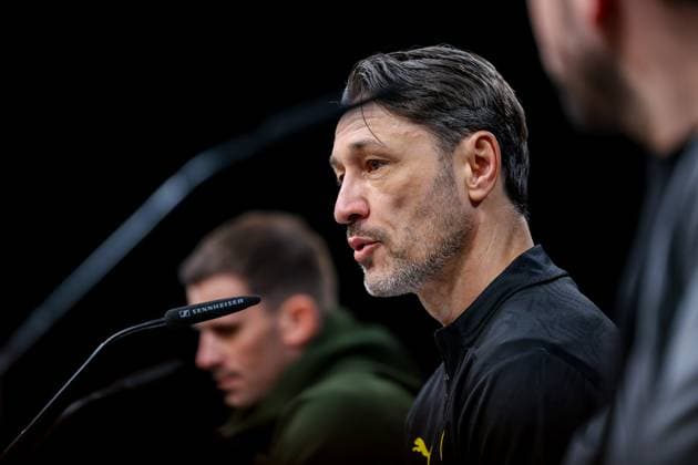 18 02 2025, Press conference for the UEFA Champions League match between Borussia Dortmund and Sporting Lisbon, Coach Niko Kovac Borussia Dortmund speaks to the journalists, Dortmund Signal Iduna Park NRW Germany xRHR PHOTO ENx Copyright: DennisxEwert RHR-FOTOx RHR-FOTO DE