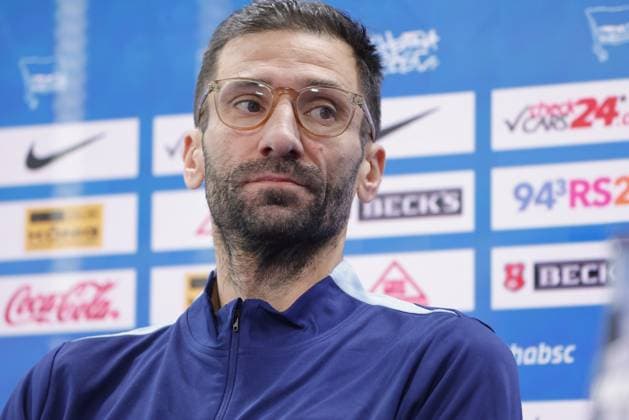 Andre Mijatovic, Co Coach , Germany, Berlin, Sportpark, GER, 2 FBL, Hertha BSC, Season 2024 25, Press conference with the new head coach Stefan Leitl and sports director Benjamin Weber
