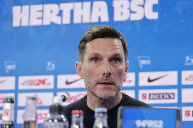 Head coach Stefan Leitl, Germany, Berlin, Sportpark, GER, 2 FBL, Hertha BSC, Season 2024 25, Press conference with the new head coach Stefan Leitl and sports director Benjamin Weber