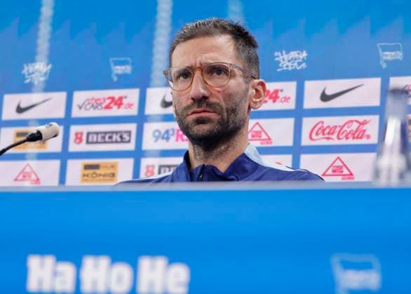 Andre Mijatovic, Co Coach , Germany, Berlin, Sportpark, GER, 2 FBL, Hertha BSC, Season 2024 25, Press conference with the new head coach Stefan Leitl and sports director Benjamin Weber