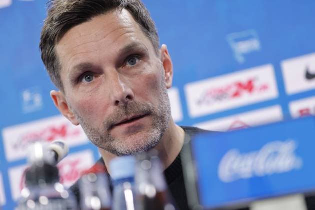 Head coach Stefan Leitl, Germany, Berlin, Sportpark, GER, 2 FBL, Hertha BSC, Season 2024 25, Press conference with the new head coach Stefan Leitl and sports director Benjamin Weber