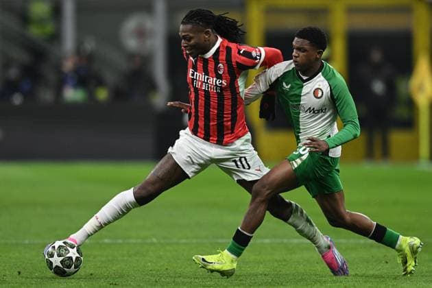 Db Milano 18 02 2025 - Champions League Milan-Feyenoord foto Daniele Buffa Image nella foto: Rafael Leao-Givairo Read 