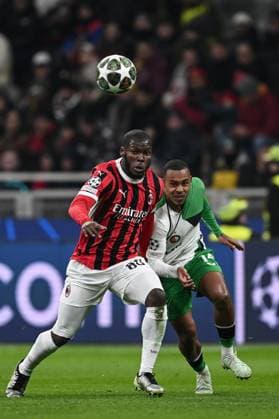 Cm Milano 18 02 2025 - Champions League Milan-Feyenoord foto Cristiano Mazzi Image nella foto: Yunus Musah-Igor Paixao 