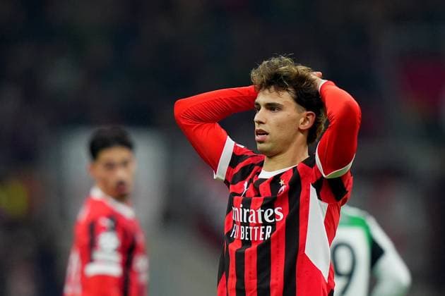 AC Milan s Joao Felix during the Uefa Champions League soccer match between Ac Milan and Feyenoord at the San Siro Stadium in Milan, north Italy - Tuesday , February 18 , 2025. - Soccer .  Copyright: xSpada LaPressex