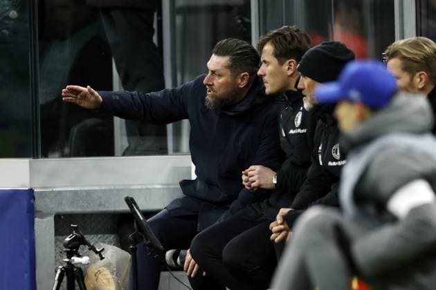 MILAN - Feyenoord Interim coach Pascal Bosschaart during the UEFA Champions League playoff match between AC Milan and Feyenoord at the San Siro Stadium on Feb. 18, 2025 in Milan, Italy. ANP MAURICE VAN STEEN UEFA Champions League 2024 25 League Knockout Play-off Second Leg 2024 25 xVIxANPxSportx xxANPxIVx 520319698 originalFilename: 520319698.jpg