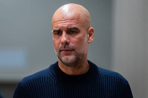 UEFA Champions League 2024 25 League Knockout Play-off Second Leg: Manchester City press conference, PK, Pressekonferenz Pep Guardiola, head coach of Manchester City FC, seen getting into the press room during the UEFA Champions League 2024 25 League Knockout Play-off Second Leg Press Conference at Estadio Santiago Bernabeu on February 18, 2025 in Madrid, Spain. Madrid Estadio Santiago Bernabeu Madrid Spain Copyright: xAlbertoxGardinx AGardin_20250218_Man_City_Press_0111
