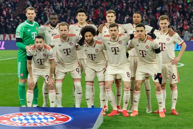 The players of FC Bayern Muenchen line up for the team photo, UEFA Champions League 2024 25 League Knockout Play off Second Leg, FC Bayern München v Celtic FC, Allianz Arena, February 18, 2025 in Munich, Germany Photo by Marco Steinbrenner DeFodi Images The players of FC Bayern Munich line up for the team photo, UEFA Champions League 2024 25 League Knockout Play off Second Leg, FC Bayern Munich v Celtic FC, Allianz Arena, February 18, 2025 in Munich, Germany Photo by Marco Steinbrenner DeFodi Images Defodi 700 muenchen glasgow 20250218 021 Defodi-700