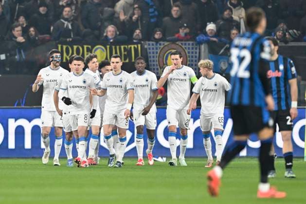 Atalanta v Club Brugge - UEFA Champions League BERGAMO, ITALY - FEBRUARY 18 : Illustration picture players of Club Brugge during the UEFA Champions League 2024 25 knockout phase play-off match second leg between Atalanta and Club Brugge on February 18, 2025 in Bergamo, Italy, 18 02 2025 Bergamo Italy  Copyright: xJanxDexMeuleneirx