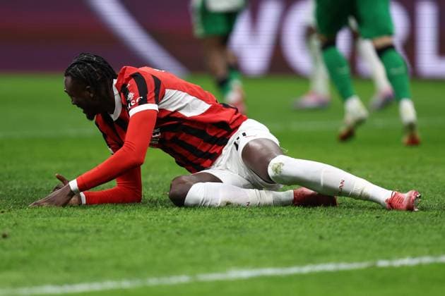 Ac Milan - Feyenoord Tammy Abraham of Ac Milan looks dejected during the UEFA Champions League 2024 25 League Knockout Play-off Second Leg match between AC Milan and Feyenoord at Stadio Giuseppe Meazza on February 18, 2025 in Milan, Italy . Milano Stadio Giuseppe Meazza Italy Copyright: xMarcoxCanonierox