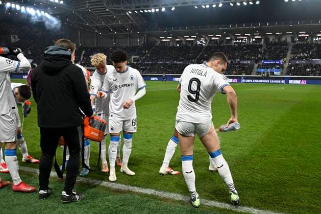 Atalanta v Club Brugge - UEFA Champions League BERGAMO, ITALY - FEBRUARY 18 : Jutgla Ferran forward of Club Brugge during the UEFA Champions League 2024 25 knockout phase play-off match second leg between Atalanta and Club Brugge on February 18, 2025 in Bergamo, Italy, 18 02 2025 Bergamo Italy  Copyright: xJanxDexMeuleneirx