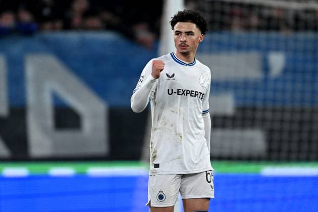 Mg Bergamo 18 02 2025 - Champions League Atalanta-Club Brugge foto Matteo Gribaudi Image nella foto: esultanz<a gol Chemsdine El Taibi 