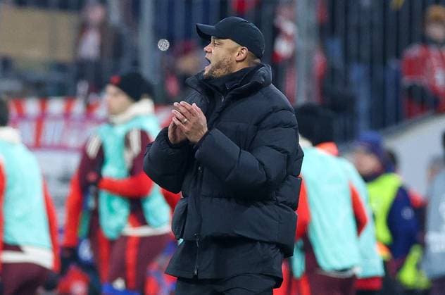Soccer Champions League Play off FC Bayern Munich Celtic Glasgow on 18 02 2025 at the Allianz Arena in Munich Vincent Kompany Coach Head Coach Munich xMSx
