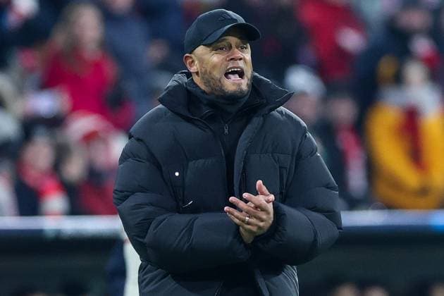 Soccer Champions League Play off FC Bayern Munich Celtic Glasgow on 18 02 2025 at the Allianz Arena in Munich Vincent Kompany Coach Head Coach Munich xMSx