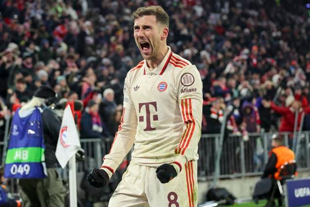 Leon Goretzka FC Bayern Muenchen cheers, UEFA Champions League 2024 25 League Knockout Play off Second Leg, FC Bayern München v Celtic FC, Allianz Arena, February 18, 2025 in Munich, Germany Photo by Marco Steinbrenner DeFodi Images Leon Goretzka FC Bayern Muenchen cheers, UEFA Champions League 2024 25 League Knockout Play off Second Leg, FC Bayern München v Celtic FC, Allianz Arena, February 18, 2025 in Munich, Germany Photo by Marco Steinbrenner DeFodi Images Defodi 700 muenchen glasgow 20250218 079 Defodi-700