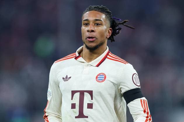 Soccer Champions League Play off FC Bayern Munich Celtic Glasgow on 18 02 2025 at the Allianz Arena in Munich Michael Olise Munich xMSx