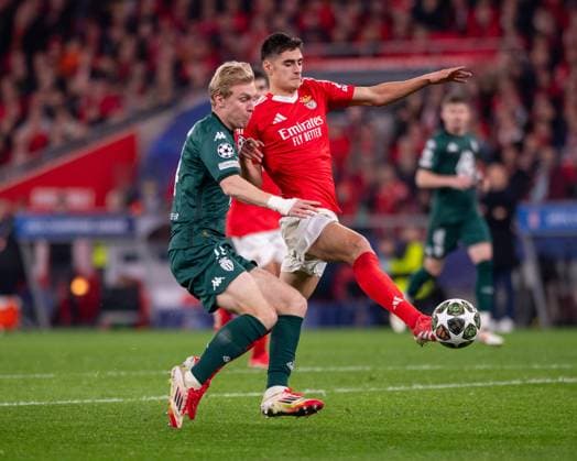 February 18, 2025, Lisboa, Guimaraes, Portugal: ANTONIO SILVA from SL Benfica seen on action during the UEFA Champions League 2024 25 match between SL Benfica and AS Monaco at Estadio do Lisboa e Benfica 18, February 2025 in Lisboa, Portugal. Final Score SL Benfica 3 - 3 AS Monaco Lisboa Portugal - ZUMAl192 20250218_zsp_l192_017 Copyright: xMiguelxLemosx