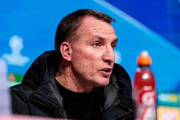 UEFA Champions League FC Bayern Munich Celtic FC 18 02 2025 Brendan Rodgers Coach Celtic FC during the press conference UEFA Champions League FC Bayern Munich Celtic FC, Munich, Allianz Arena on 17 02 2025 Copyright: xBEAUTIFULxSPORTS Wunderlx
