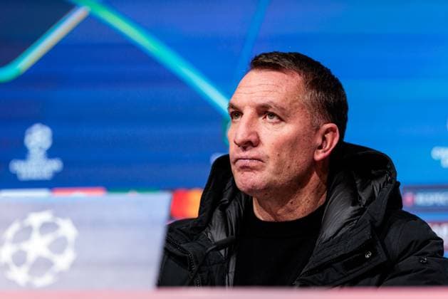 UEFA Champions League FC Bayern Munich Celtic FC 18 02 2025 Brendan Rodgers Coach Celtic FC during the press conference UEFA Champions League FC Bayern Munich Celtic FC, Munich, Allianz Arena on 17 02 2025 Copyright: xBEAUTIFULxSPORTS Wunderlx