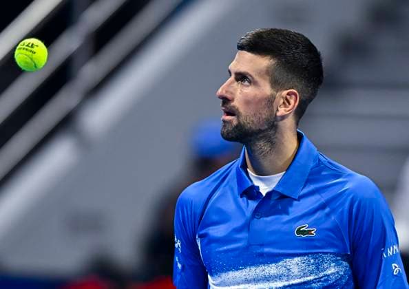 ATP, Tennis Herren QATAR EXXONMOBIL OPEN ROUND OF 32 Novak Djokovic of Serbia competes in her round of 32 match against Matteo Berrettini of Italy during the ATP Qatar ExxonMobil Open 2025 tennis tournament at the Khalifa International Tennis Complex in Doha, Qatar, on February 18, 2025. DOHA Qatar Copyright: xNOUSHADx