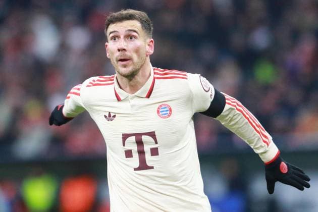 8 Leon Goretzka FCB Portraet, Portrait, Football FC Bayern Munich Celtic Glasgow UEFA Champions League 18 02 2025 Allianz Arena PHOTO Mladen Lackovic LakoPress