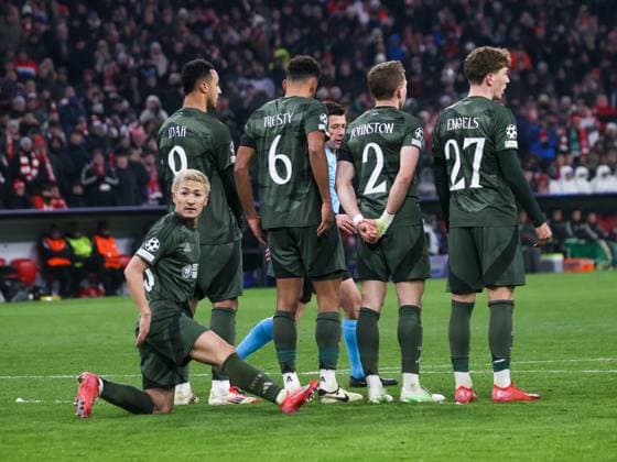 Look back Celtics 38 MAEDA Football Bayern Celtic Football Champions League, FC Bayern Munich Celtic Glasgow FC 1 1, Play Off second leg, season 2024 2025, on 18 02 2025 in Munich, A L L I A N Z A R E N A, Germany Source Copyright Credit Oryk HAIST xFUSSBALL-BAYERN-CELTICx