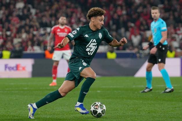 February 18, 2025, Lisbon, Portugal: Eliesse Ben Seghir of AS Monaco FC in action during the UEFA Champions League 2024 25 Knockout phase play-offs 2nd leg between SL Benfica and AS Monaco FC at Estadio da Luz. Final score: SL Benfica 3:3 AS Monaco FC Lisbon Portugal - ZUMAs197 20250218_aaa_s197_115 Copyright: xBrunoxdexCarvalhox