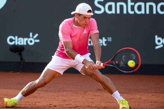Rio open, etapa do ATP, Tennis Herren world tour 500 Rio de janeiro (rj), 02 18 2025 - rio open atp 500 rj - sebastian baez, champion of the previous stage, during the rio open, stage of the atp world tour 500, which takes place at the brazilian jockey club in gavea, south zone of rio de janeiro, this tuesday, february 18, 2025. (Foto: Clever Felix Thenews2 imago images) SPO Copyright: xCleverxFelixx