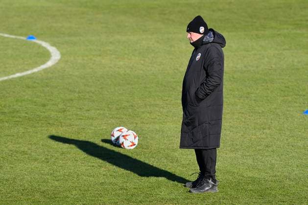 Plzen head coach Miroslav Koubek attends a training session within a media programme prior to the UEFA Europa League, 2nd round match: FC Viktoria Plzen vs Ferencvaros Budapest, in Pilsen, Czech Republic, on February 19, 2025. (CTKxPhoto MiroslavxChaloupka) CTKPhotoP2025021905570  CTKPhotoP2025021905570