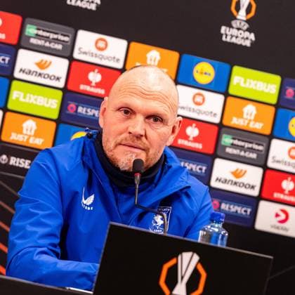 BODO, Aspmyra stadium, 19-02-2025 , season 2024 2025 , Europa League during the match press conference, PK, Pressekonferenz and training Twente in Bodo Pressconference FC Twente FC Twente coach Joseph Oosting Press conference and training Twente in Bodo  x27940741x Copyright: