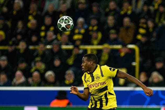 DORTMUND, GERMANY - 19 FEBRUARY, 2025: Jamie Gittens - The match UEFA Champions League Borussia Dortmund vs. Sporting Lisboa at Signal Iduna Park.  Copyright: xVITALIIxKLIUIEVx