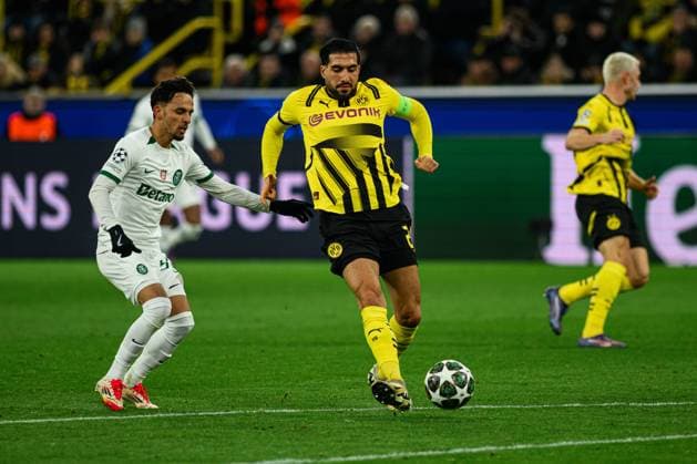 DORTMUND, GERMANY - 19 FEBRUARY, 2025: Emre Can - The match UEFA Champions League Borussia Dortmund vs. Sporting Lisboa at Signal Iduna Park.  Copyright: xVITALIIxKLIUIEVx