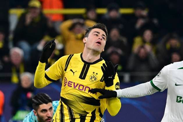 Giovanni Reyna 7 Borussia Dortmund , Borussia Dortmund vs Sporting Clube de Portugal Lisbon , Football, Champions League, Playoffs, 19 02 2025 Dortmund Nordrhein Westfalen Germany Copyright: xkolbert-press MarcxNiemeyerx