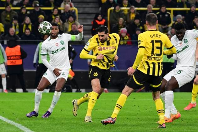 Emre Can 23 Borussia Dortmund , Borussia Dortmund vs Sporting Clube de Portugal Lisbon , Football, Champions League, Playoffs, 19 02 2025 Dortmund Nordrhein Westfalen Germany Copyright: xkolbert-press MarcxNiemeyerx