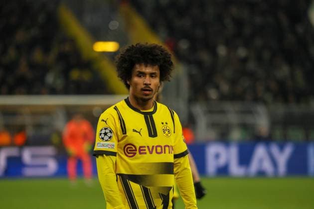 Dortmund, Germany February 19, 2025 Champions League 2024 2025 Borussia Dortmund vs Sporting Lisbon In the picture Karim Adeyemi BVB Signal Iduna Park North Rhine-Westphalia Copyright: xFotostandx xFantinix