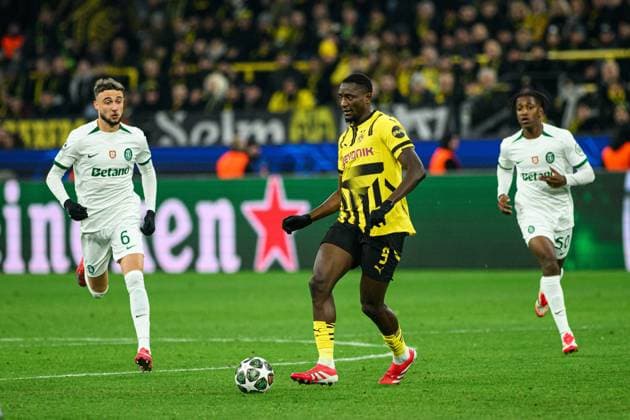 DORTMUND, GERMANY - 19 FEBRUARY, 2025: Serhou Guirassy - The match UEFA Champions League Borussia Dortmund vs. Sporting Lisboa at Signal Iduna Park.  Copyright: xVITALIIxKLIUIEVx