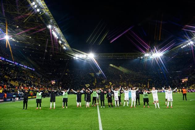 DORTMUND, GERMANY - 19 FEBRUARY, 2025: The match UEFA Champions League Borussia Dortmund vs. Sporting Lisboa at Signal Iduna Park.  Copyright: xVITALIIxKLIUIEVx
