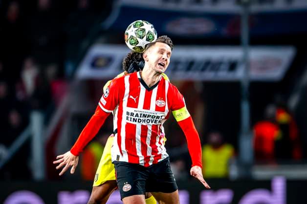 PSV Eindhoven forwarder Luuk de Jong during the match PSV Juventus at the Philips stadium for the UEFA Champions League Knockout phase play offs 2nd leg season 2024 2025 in EINDHOVEN, Netherlands on 19 february 2025, photo by Marcel van Dorst EYE4images DeFodi Images Defodi-746