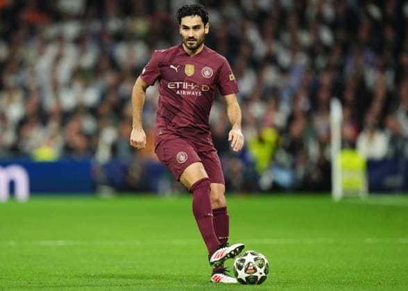 ESP: Real Madrid v Manchester City. UEFA Champions League match. Play off round Ilkay Gundogan of Manchester City during the UEFA Champions League match, play off round, second leg, between Real Madrid and Manchester City played at Santiago Bernabeu Stadium on Feb 19, 2025 in Madrid Spain. kpng Copyright: xBaguxBlancox xPRESSINPHOTOx PS_250219_RMA_MCI_008
