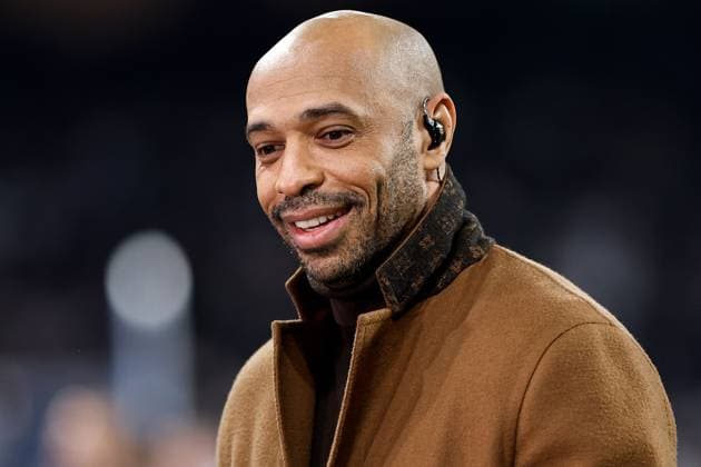 Thierry Henry performs media duties for CBS Real Madrid v Manchester City, UEFA Champions League, Knockout Round Play-offs, Second Leg, Football, Santiago BernaboÆ?Ã?Æ?o Ã? u, Madrid, Spain - 19 Feb 2025 EDITORIAL USE ONLY No use with unauthorised audio, video, data, fixture lists, club league logos or live services. Online in-match use limited to 120 images, no video emulation. No use in betting, games or single club league player publications. Copyright: xRubenxAlbarran Shutterstockx 15137179r