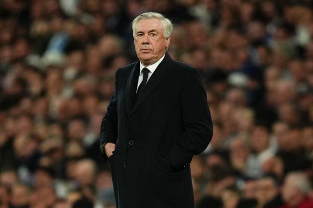 ESP: Real Madrid v Manchester City. UEFA Champions League match. Play off round Real Madrid head coach Carlo Ancelotti during the UEFA Champions League match, play off round, second leg, between Real Madrid and Manchester City played at Santiago Bernabeu Stadium on Feb 19, 2025 in Madrid Spain. kpng Copyright: xBaguxBlancox xPRESSINPHOTOx PS_250219_RMA_MCI_015