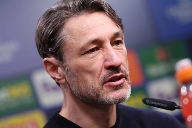 Dortmund on February 19, 2025 Uefa Champions League Knockout phase play offs, 2st leg Borussia Dortmund Sporting Clube de Portugal v l , Press conference with coach, coach Niko Kovac Borussia Dortmund , is satisfied Copyright: JoaquimxFerreira