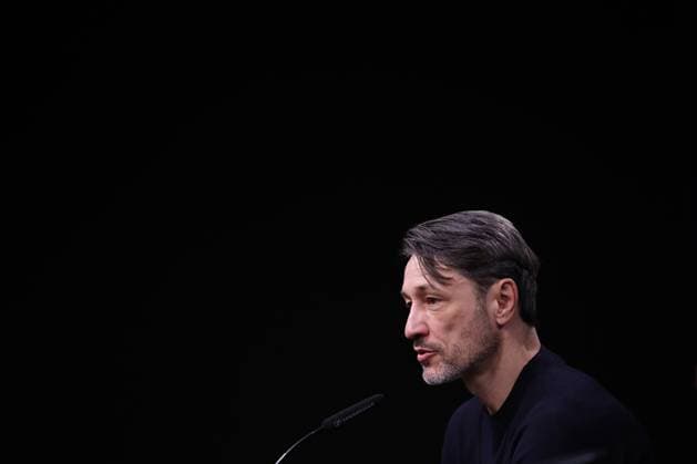 19 02 2025, Football, UEFA Champions League, Borussia Dortmund Sporting Lisbon, Signal Iduna Park, Knockout phase play offs, Season 2024 2025 Coach Niko Kovac Head Coach BVB at the press conference after the match North Rhine-Westphalia Germany