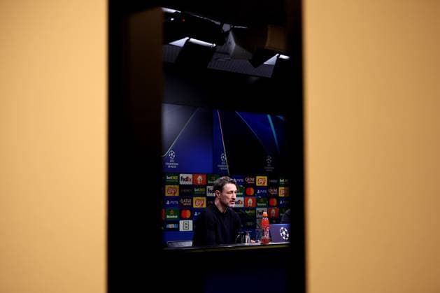 19 02 2025, Football, UEFA Champions League, Borussia Dortmund Sporting Lisbon, Signal Iduna Park, Knockout phase play offs, Season 2024 2025 Coach Niko Kovac Head Coach BVB at the press conference after the match North Rhine-Westphalia Germany