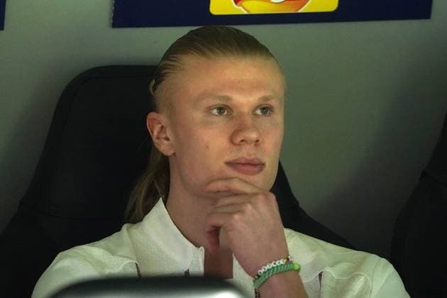 REAL MADRID CF v MANCHERSTER CITY FC. CHAMPIONS LEAGUE 2024 2025. KNOCKOUT PHASE PLAY-OFFS. 2ND LEG MATCH. Manchester City FC s Erling Haaland during Champions League 2024 2025 Knockout phase play-offs 2nd leg match. February 19,2025. (ALTERPHOTOS Acero) MadridSpain  Copyright: xAcerox