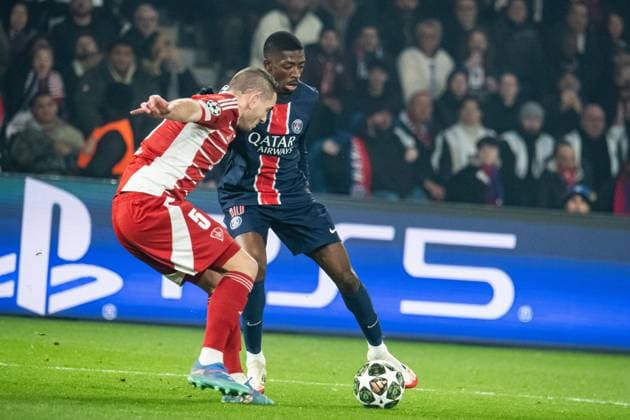 FOOTBALL : Paris SG vs Stade Brestois - Ligue des Champions - Barrage Retour - 19 02 2025 Ousmane Dembele (Paris SG) ParisFrance  Copyright: xBaptistexAutissierx